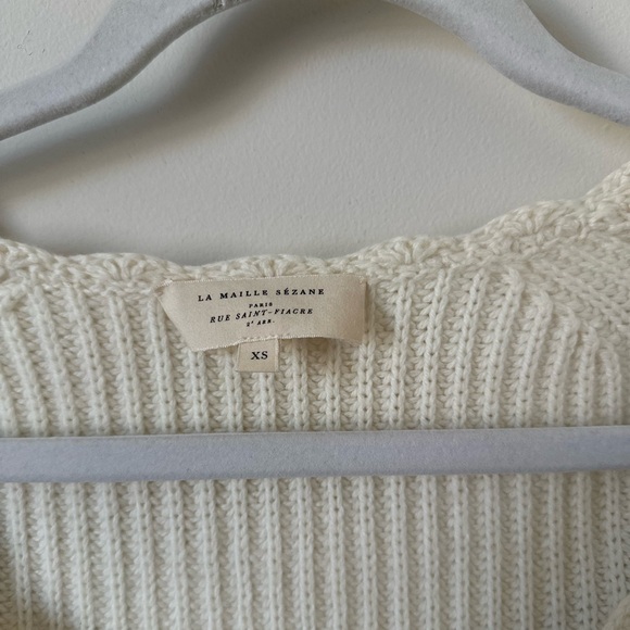Sezane Cream Knit Sweater - Picture 5 of 9